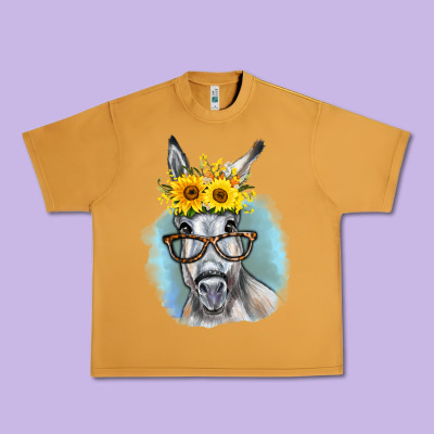 Sunflower Glasses Donkey Urban Heavy Tee Designed By Ranaportraitstore