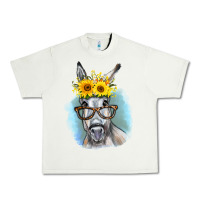 Pistachio Sunflower Glasses Donkey Urban Heavy Tee - RanaPortraitStore