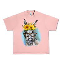Salmon Sunflower Glasses Donkey Urban Heavy Tee - RanaPortraitStore