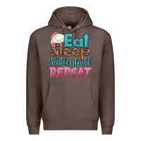 Coffee eat sleep volleyball repeat Premium Hoodie - HRA Design Shop