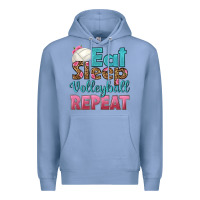 Colony Blue eat sleep volleyball repeat Premium Hoodie - HRA Design Shop