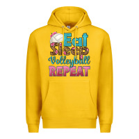 Lemon eat sleep volleyball repeat Premium Hoodie - HRA Design Shop