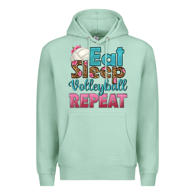 Eat Sleep Volleyball Repeat Premium Hoodie by HRA Design Shop | Teevron