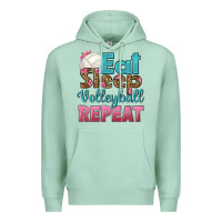 Seafoam eat sleep volleyball repeat Premium Hoodie - HRA Design Shop