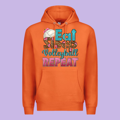 Eat Sleep Volleyball Repeat Premium Hoodie Designed By Hra Design Shop