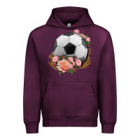 Mauve Wine western soccer with roses Urban Hoodie - HRA Design Shop