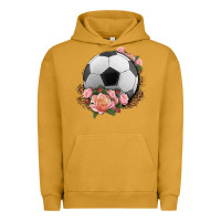 Pigment Peanut Butter western soccer with roses Urban Hoodie - HRA Design Shop