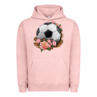 Pigment Salmon western soccer with roses Urban Hoodie - HRA Design Shop