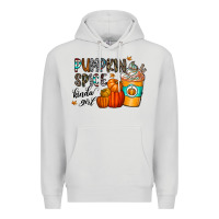 Dove Grey pumpkin spice kinda girl Premium Hoodie - CowhideDigitalArt