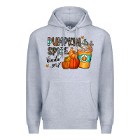 Heather Grey pumpkin spice kinda girl Premium Hoodie - CowhideDigitalArt