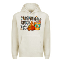 Oatmeal Heather pumpkin spice kinda girl Premium Hoodie - CowhideDigitalArt