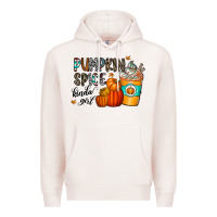 Pale Pink pumpkin spice kinda girl Premium Hoodie - CowhideDigitalArt