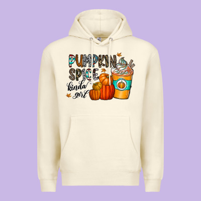 Pumpkin Spice Kinda Girl Premium Hoodie Designed By Cowhidedigitalart