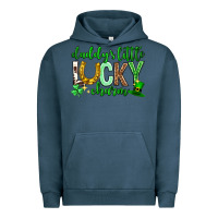 Pigment Midnight Navy St. Patrick's Day Daddy's little lucky charm Urban Hoodie - Neo Western