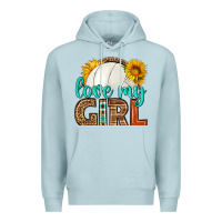 Blue Mist love my girl volleyball Premium Hoodie - HRA Design Shop