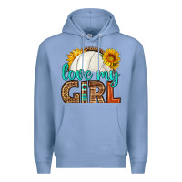 Colony Blue love my girl volleyball Premium Hoodie - HRA Design Shop