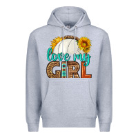 Heather Grey love my girl volleyball Premium Hoodie - HRA Design Shop
