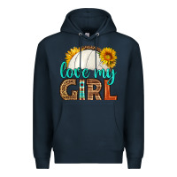 Navy love my girl volleyball Premium Hoodie - HRA Design Shop