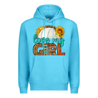 Ocean Blue love my girl volleyball Premium Hoodie - HRA Design Shop
