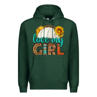 Sports Green love my girl volleyball Premium Hoodie - HRA Design Shop