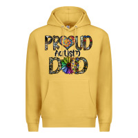 Antique Gold proud autism dad Premium Hoodie - SublimationCraftShop