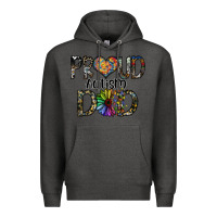 Charcoal Heather proud autism dad Premium Hoodie - SublimationCraftShop