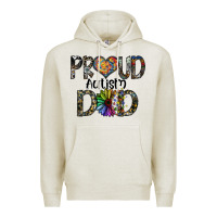 Oatmeal Heather proud autism dad Premium Hoodie - SublimationCraftShop