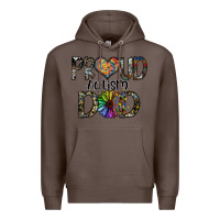 Coffee proud autism dad Premium Hoodie - SublimationCraftShop