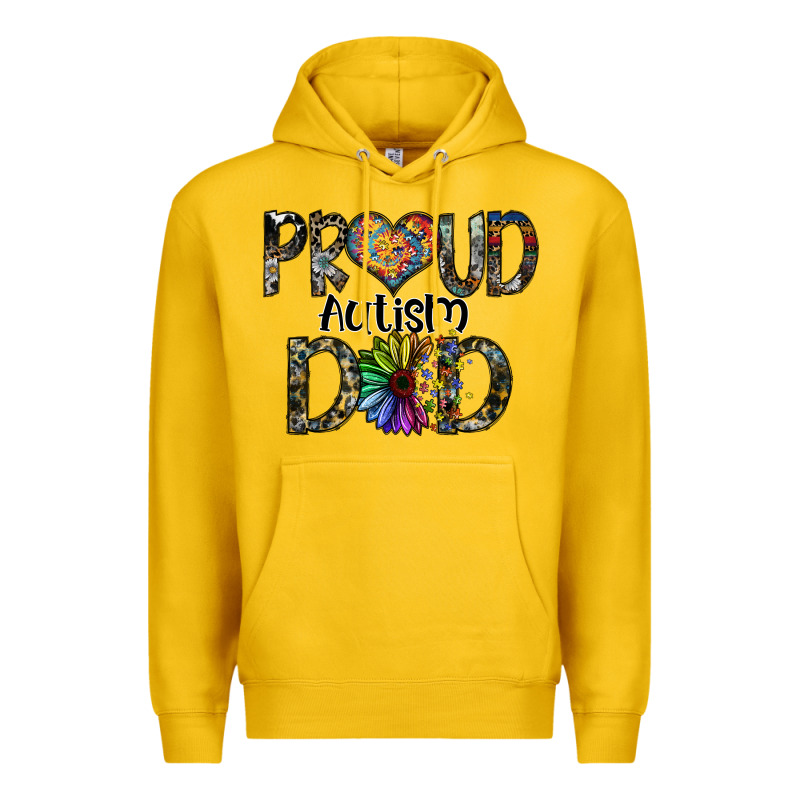 Proud Autism Dad Premium Hoodie by SublimationCraftShop | Teevron