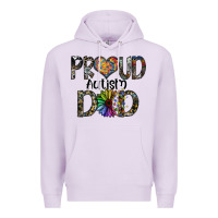 Lilac proud autism dad Premium Hoodie - SublimationCraftShop