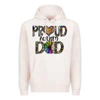 Pale Pink proud autism dad Premium Hoodie - SublimationCraftShop