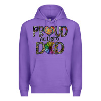 Purple proud autism dad Premium Hoodie - SublimationCraftShop
