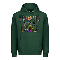 Sports Green proud autism dad Premium Hoodie - SublimationCraftShop