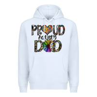 White proud autism dad Premium Hoodie - SublimationCraftShop