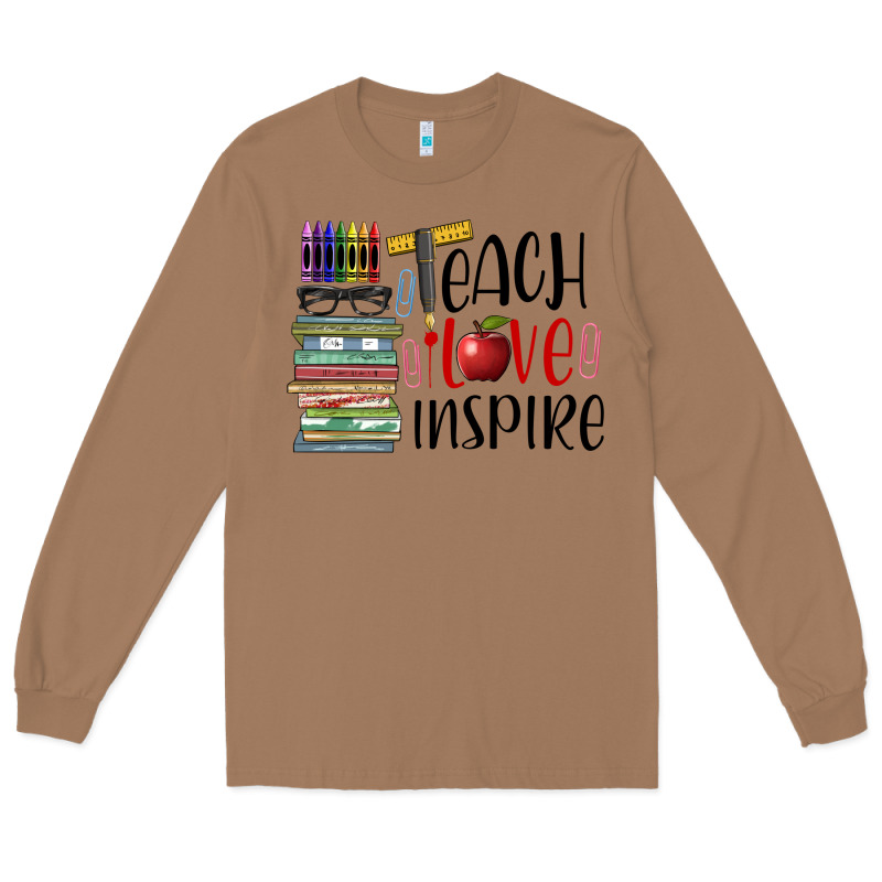 Teach Love Inspire Long Sleeve Tee by BarkalooDesign | Teevron