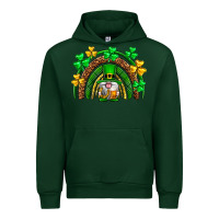 Forest Green St. Patrick's Day gnome rainbow Urban Hoodie - Neo Western