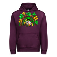 Mauve Wine St. Patrick's Day gnome rainbow Urban Hoodie - Neo Western