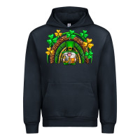 Navy St. Patrick's Day gnome rainbow Urban Hoodie - Neo Western