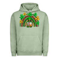 Pigment Oil Green St. Patrick's Day gnome rainbow Urban Hoodie - Neo Western
