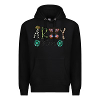 Black army mom Premium Hoodie - SublimationCraftShop