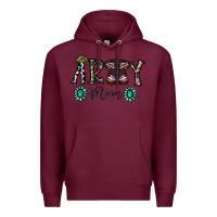 Burgundy army mom Premium Hoodie - SublimationCraftShop