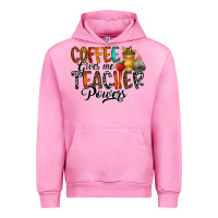Fuchsia Pink coffee gives me teacher Urban Hoodie - CowhideDigitalArt