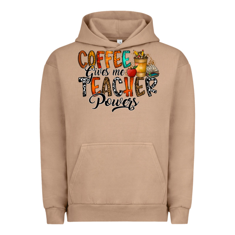 Coffee Gives Me Teacher Urban Hoodie by CowhideDigitalArt | Teevron