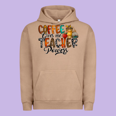 Coffee Gives Me Teacher Urban Hoodie Designed By Cowhidedigitalart
