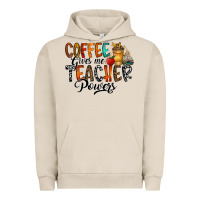 Pigment French Oak coffee gives me teacher Urban Hoodie - CowhideDigitalArt
