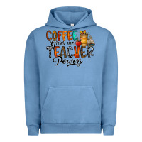 Pigment Pebble Blue coffee gives me teacher Urban Hoodie - CowhideDigitalArt