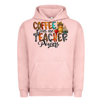 Pigment Salmon coffee gives me teacher Urban Hoodie - CowhideDigitalArt