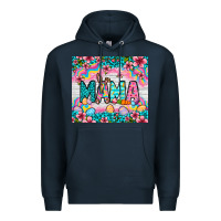 Navy Easter Mama Leopard tumbler Easter Day Premium Hoodie - Neo Western