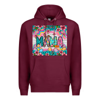 Burgundy Easter Mama Leopard tumbler Easter Day Premium Hoodie - Neo Western