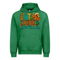 Emerald eat drink give thanks Urban Hoodie - CowhideDigitalArt